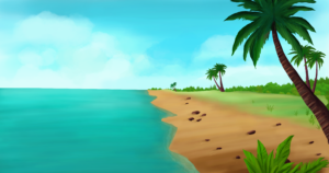 Beach Scene Background - Sketlix