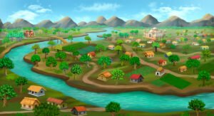 Mountain Lake Background Sketlix