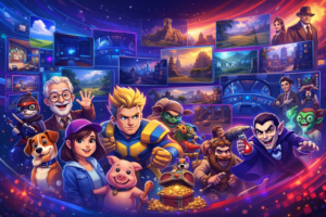 Editable 2D characters and background assets collection for animation projects with multiple cartoon characters and scenes